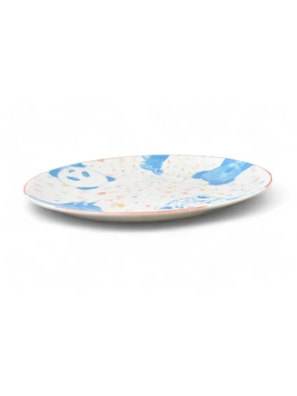 Hermes Dessert Plate Baby Tableware Passepasse Animal Print Pink Multi